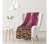 gawuoab Élégantes couvertures de Noël Scintillantes Roses et Violettes, Douces et Confortables, en Flanelle, pour canapé