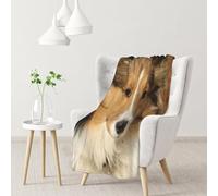 gawuoab Magnifique Couverture Douce et Confortable en Flanelle à Motif de Chien Sheltie, idéale pour Le canapé.