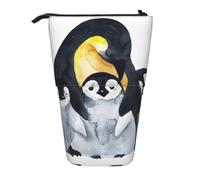 gawuoab Manchots empereurs avec Leurs Petits dans la Neige, Porte-Crayons télescopique, Trousse à Crayons sur Pied