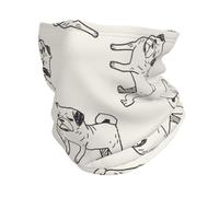 gawuoab Masque de protection pour le visage, motif bouledogue français noir, cache-cou, cache-cou, polaire, coupe-vent, pour homme et femme