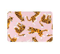 gawuoab Paillasson d'intérieur antidérapant et Lavable, Motif Animaux de Cirque et Tigres Mignons sur Fond Rose, 61 x 40 cm, pour Porte d'entrée, Salle de Bain
