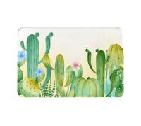 gawuoab Paillasson d'intérieur antidérapant et Lavable, Motif Cactus figuier de Barbarie, 61 x 40 cm, pour Porte d'entrée, Salle de Bain