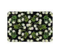 gawuoab Paillasson d'intérieur antidérapant et Lavable, Motif Floral Edelweiss des Alpes suisses, 61 x 40 cm, pour Porte d'entrée, Salle de Bain