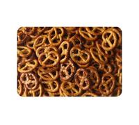 gawuoab Paillasson d'intérieur antidérapant et Lavable, Motif Pain bretzels, 61 x 40 cm, pour Porte d'entrée, Salle de Bain