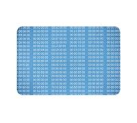 gawuoab Paillasson d'intérieur antidérapant et Lavable, Motif Programmeur, Code Binaire Bleu, 61 x 40 cm, pour Salle de Bain