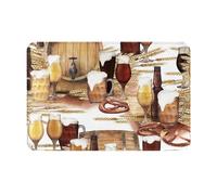 gawuoab Paillasson d'intérieur antidérapant et Lavable, Motif tonneau de bière et de vin, 61 x 40 cm, pour Porte d'entrée, Salle de Bain