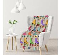 gawuoab Patins à roulettes colorés, couvertures Douces et Confortables, Plaid en Flanelle pour canapé