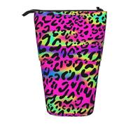 gawuoab Trousse à Crayons télescopique à Motif géométrique Abstrait néon Lumineux, avec Support pour Crayons.