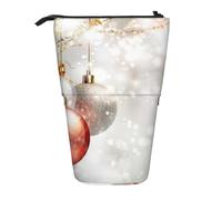 gawuoab Trousse à Crayons télescopique imprimée de Boules de Noël