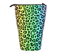 gawuoab Trousse à Crayons télescopique Multicolore à Motif léopard avec Porte-Crayons intégré.