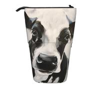 gawuoab Trousse télescopique à Crayons avec Support pour Crayons, imprimée Vache Noire et Blanche.