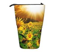 gawuoab Trousse télescopique à Crayons imprimée Tournesol, étui à Crayons sur Pied