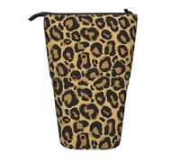 gawuoab Trousse télescopique Black Leopard Yellow, étui à Crayons sur Pied