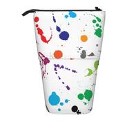 gawuoab Trousse télescopique imprimée de Motifs Abstraits d'éclaboussures de Peinture, étui à Crayons sur Pied