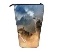 gawuoab Trousse télescopique Wolf 1, étui à Crayons sur Pied