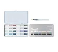 GAXAETR Coffret Aquarelle Haute Qualité - 24 Couleurs et Pinceau | Médium polyvalent: conçu pour le papier, excellente, pigments riches qui donnent vie à vos visions.