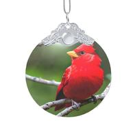GaxfjRu Beaux oiseaux rouges Décorations de Noël Décorations de Noël Ornements Suspendu Arbre de Noël Pendentif Cadeau pour la joie des fêtes, taille unique