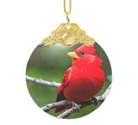 GaxfjRu Beaux oiseaux rouges Décorations de Noël Décorations de Noël Ornements Suspendu Arbre de Noël Pendentif Cadeau pour la joie des fêtes, taille unique