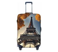 GaxfjRu Belle housse de protection pour valise, housse de protection lavable et anti-rayures Motif Tour Eiffel Paris, Noir , M