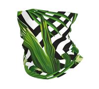 GaxfjRu Cache-cou multi-usage avec feuilles vertes de palmier et plantes tropicales - Pour homme et femme - Pour le travail, la course à pied, le sport
