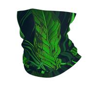 GaxfjRu Cache-cou multi-usage pour homme et femme avec imprimé de plantes tropicales vertes pour le travail, la course à pied, le sport