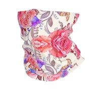 GaxfjRu Cache-cou multi-usage pour homme et femme, motif fleur, rose, papillon, pour le travail, la course à pied, le sport