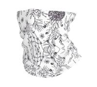 GaxfjRu Cache-cou multi-usage pour homme et femme - Motif fleurs et plantes herbacées - Pour le travail, la course à pied, le sport