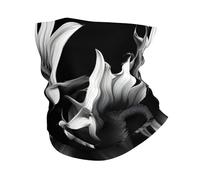 GaxfjRu Cache-cou noir et blanc imprimé tournesols rafraîchissants multi-usage pour homme et femme, masque d'été pour le travail, la course à pied, le sport