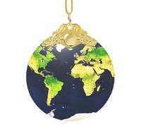 GaxfjRu Carte du monde de Noël décorations de maison, pendentif à suspendre pour sapin de Noël