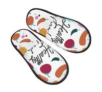 GaxfjRu Chaussons d'hiver en peluche pour une utilisation en intérieur, chaussons doux et chauds pour invités et confort à la maison, unisexe, noir, 5