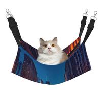 GaxfjRu Chicago Night Hamac réglable pour chat Perchoir pour fenêtre, confortable en velours pour animal domestique