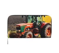 GaxfjRu Company Portefeuille long en cuir pour homme Motif tracteurs agricoles