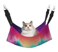 GaxfjRu Cool Music Sound Wave Lit hamac réglable pour chat Perchoir pour fenêtre, confortable en velours pour animal domestique dormeur et salon pour chatons