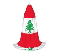 GaxfjRu Costume de sorcière avec drapeau du Liban pour Halloween, costume de la Renaissance, robe de costumade, cape