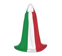 GaxfjRu Costume de sorcière avec drapeau italien pour Halloween, costume de Renaissance, robe de costumade, cape