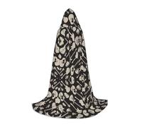 GaxfjRu Costume de sorcière d'Halloween avec motif guitare pour costume de Renaissance, cape de costumade, costume