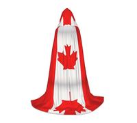 GaxfjRu Costume de sorcière du drapeau canadien pour Halloween, costume de la Renaissance, robe de costumade, cape
