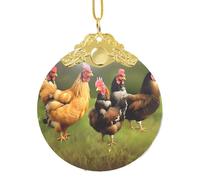 GaxfjRu Décoration de Noël en forme de coq - Pendentif à suspendre pour sapin de Noël