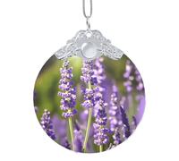 GaxfjRu Décoration de Noël en forme de fleur de lavande - Pendentif à suspendre pour sapin de Noël, taille unique
