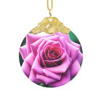 GaxfjRu Décoration de Noël en forme de rose violette, pendentif à suspendre pour sapin de Noël