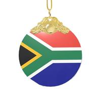 GaxfjRu Décorations de Noël avec drapeau sud-africain - Décoration d'intérieur - Pendentif à suspendre pour sapin de Noël, taille unique