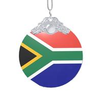 GaxfjRu Décorations de Noël avec drapeau sud-africain - Décoration d'intérieur - Pendentif à suspendre pour sapin de Noël, taille unique