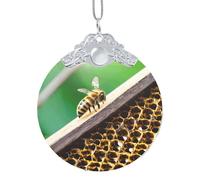 GaxfjRu Décorations de Noël en forme d'abeilles de Noël, pendentif à suspendre pour sapin de Noël