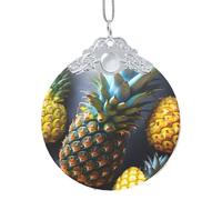 GaxfjRu Décorations de Noël en forme d'ananas fruité - Pendentif à suspendre pour sapin de Noël, taille unique