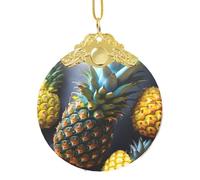 GaxfjRu Décorations de Noël en forme d'ananas fruité - Pendentif à suspendre pour sapin de Noël, taille unique