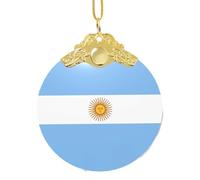 GaxfjRu Drapeau argentin Décorations de Noël Décorations pour la maison, pendentif arbre de Noël à suspendre pour la joie des fêtes