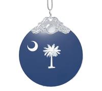 GaxfjRu Drapeau de la Caroline du Sud - Décorations de Noël - Décoration d'intérieur - Pendentif à suspendre pour sapin de Noël, taille unique