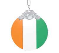 GaxfjRu Drapeau de la Côte d'Ivoire Décorations de Noël Décorations de Noël Ornements Suspendu Arbre de Noël Pendentif Cadeau pour la joie des Fêtes, taille unique