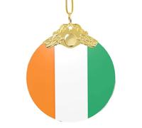 GaxfjRu Drapeau de la Côte d'Ivoire Décorations de Noël Décorations de Noël Ornements Suspendu Arbre de Noël Pendentif Cadeau pour la joie des Fêtes, taille unique