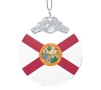 GaxfjRu Drapeau de la Floride Décorations de Noël Décorations de Noël Ornements Suspendu Arbre de Noël Pendentif Cadeau pour la joie des Fêtes, taille unique